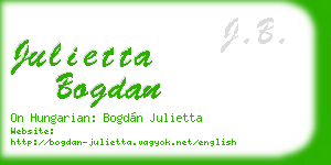 julietta bogdan business card